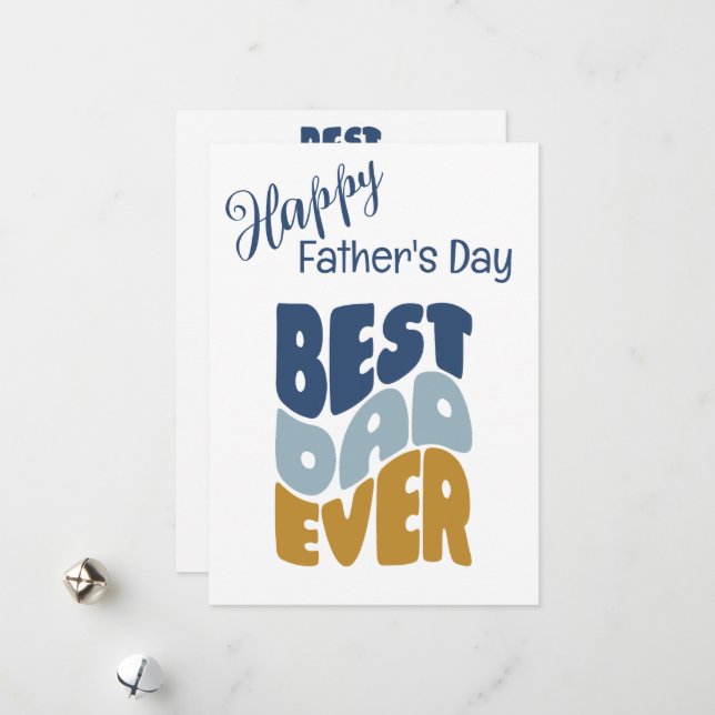 Festiva La tarjeta del día del padre del mejor padre del p (Anverso/Reverso In Situ)
