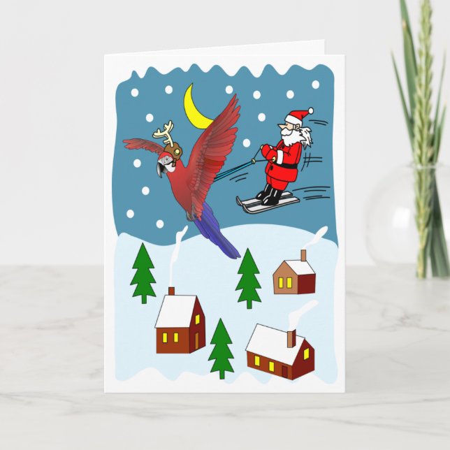 Festiva la tarjeta del loro (Anverso)