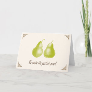Festiva La tarjeta El día de San Valentín Perfecta Pear