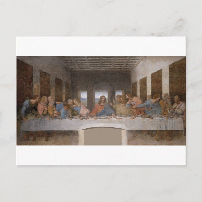 Festiva La última cena de la postal Leonardo Da Vinci (Anverso)
