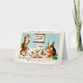 Festiva La victoriana Pussy y su tarjeta de Navidades de a