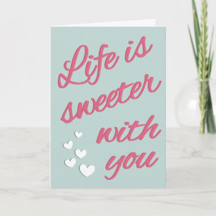 Festiva La vida es una tarjeta de El día de San Valentín d