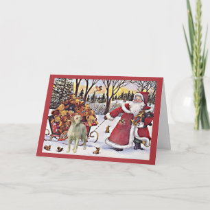 Festiva Labrador Recuperador Navidades Tarjeta Santa Bears