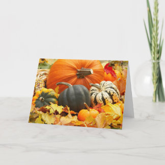 Festiva Las calabazas en caída salen de la tarjeta