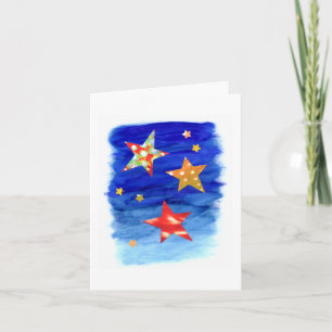 Festiva Las estrellas en la tarjeta brillante del cielo