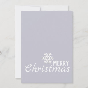 Festiva Lavender Navidades grises tarjeta Snowflake blanco