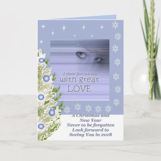 Festiva Lejos del amor, tarjeta de felicitaciones navideña