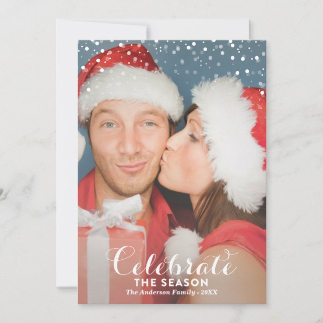 FESTIVA LET ES TARJETA DE LA FOTO DEL DÍA DE FIESTA DE LA (Anverso)