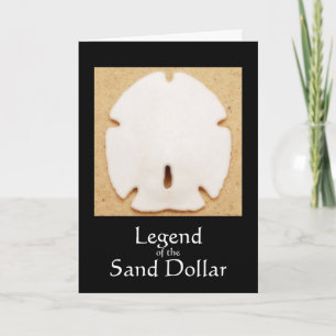 Festiva Leyenda de la tarjeta del dólar de arena