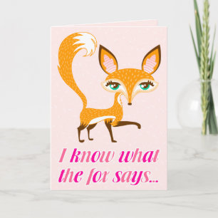 Festiva Lil Foxie - "sé lo que dice el Fox" la tarjeta de