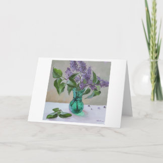 Festiva Lilas - tarjeta de felicitación en blanco