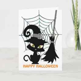 Festiva Limpiando Las Telarañas, Tarjeta Doble de 5" x 7"