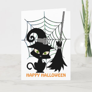 Festiva Limpiando Las Telarañas, Tarjeta Doble de 5" x 7"