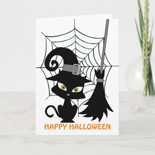 Festiva Limpiando las telarañas, tarjeta plegada de 5" x 7 (Anverso)