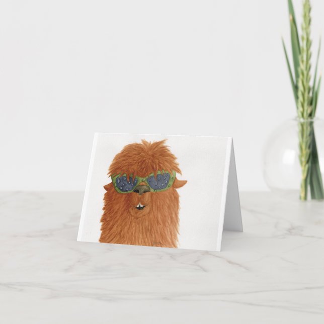 Festiva Llamas en sombras: Tarjeta de saludo de abril 4"x5 (Anverso)