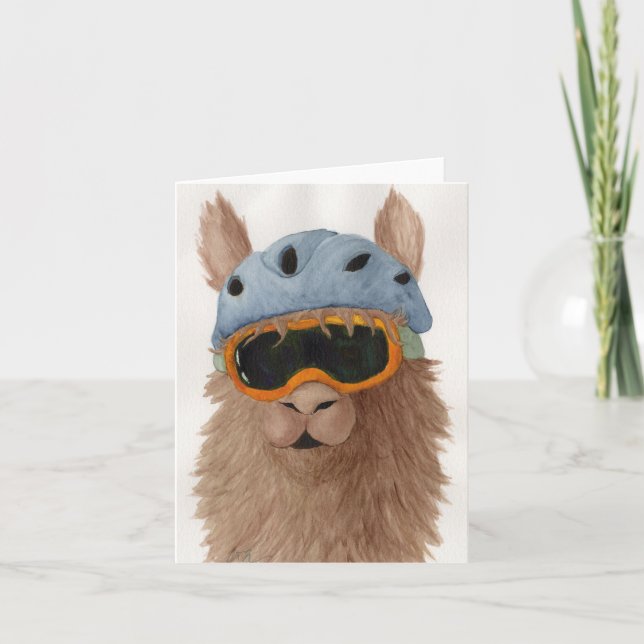 Festiva Llamas en sombras: Tarjeta de saludo de enero 4"x5 (Anverso)