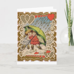 Festiva Llover la tarjeta del el día de San Valentín del