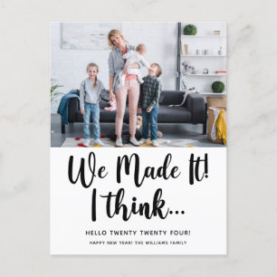 Festiva Lo hicimos divertido feliz postal de Año Nuevo