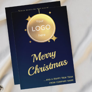 Festiva Logotipo de la tarjeta navideña Feliz feriado corp