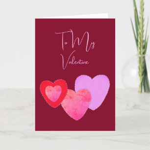 Festiva Los corazones angustiados son mi tarjeta doblada d