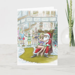 Festiva ¡Los Elfos De Santas Ayudan Mucho! Tarjeta de navi