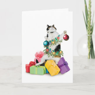 Festiva Los Navidades del gato tienen la tarjeta graciosa,