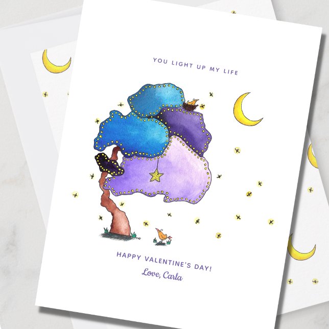 Festiva Luciérnagas nocturnas Cuidada tarjeta de vacacione (Subido por el creador)