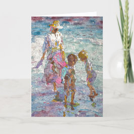 Festiva Luz de reunión © – Tarjeta en blanco de arte fino