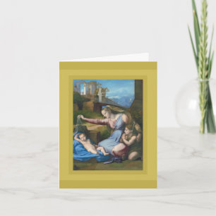 FESTIVA MADONNA DE LA TARJETA DE FESTIVIDAD DE DIADEM AZUL