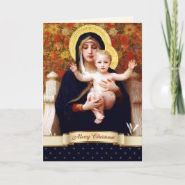 Festiva Madonna de W.Bouguereau. Tarjeta de Navidades Bell