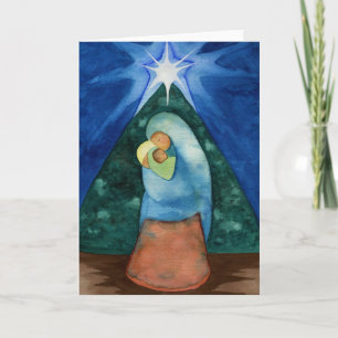 Festiva Madonna y tarjeta del niño