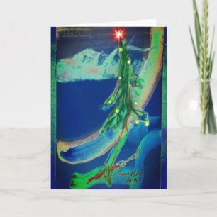 Festiva Magnífica tarjeta de amor de paz del árbol de Navi