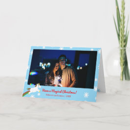 Festiva Magnífica tarjeta de vacaciones de marco fotográfi