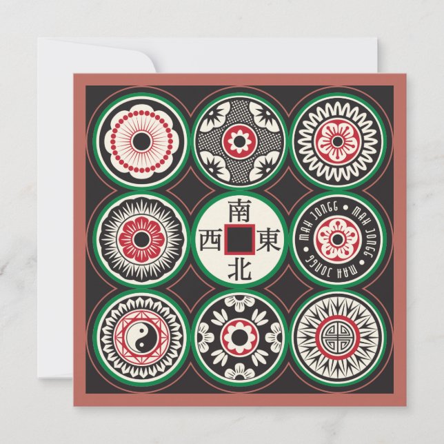 Festiva Mah Jongg Una tarjeta plana de monedas (Anverso)