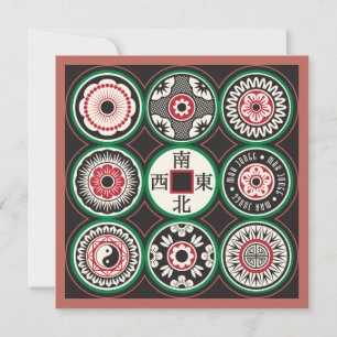 Festiva Mah Jongg Una tarjeta plana de monedas