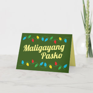 Festiva Maligayang Pasko   Tarjeta de Navidades de Filipin