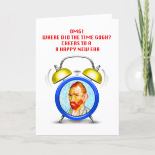 Festiva Manera a la tarjeta de felicitación del Año Nuevo