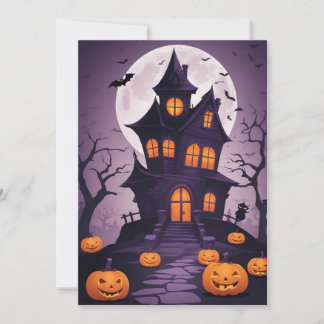 Festiva Mansión Espantosa – Tarjeta de Regalo de Halloween