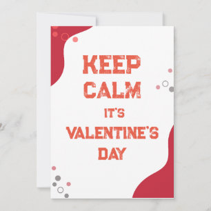 Festiva mantén la calma es tarjeta del día de San Valentín