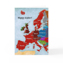 Mapa lingüístico de Europa: tarjeta de felicitació