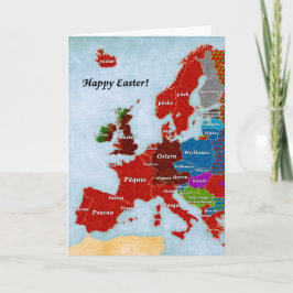 Festiva Mapa lingüístico de Europa: tarjeta de felicitació