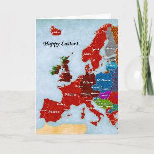 Festiva Mapa lingüístico de Europa: Tarjeta de felicitació
