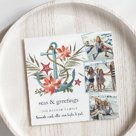 Festiva Mar | Tarjeta de Collage de fotos de vacaciones cu