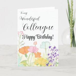Festiva Maravillosa tarjeta de colega para su cumpleaños