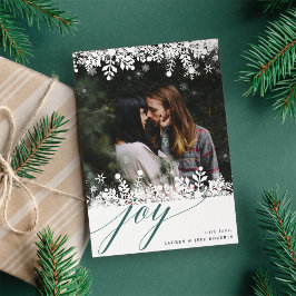 Festiva Marco de copo de nieve | Tarjeta fotográfica de va