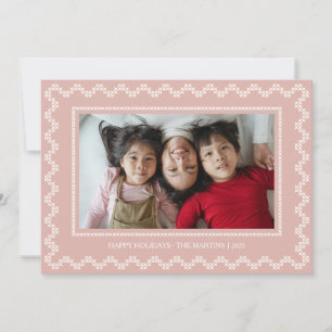 Festiva Marco de punto de cruz Felices Fiestas Tarjeta de