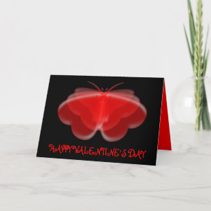 Festiva Mariposa corazón feliz tarjeta de San Valentín