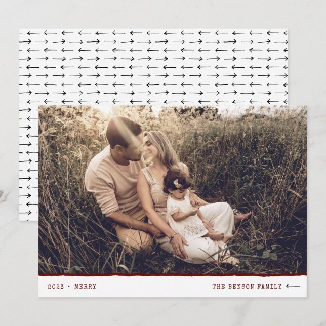 Festiva Marquero mínimo moderno FERRY Tarjeta de vacacione (Anverso / Reverso)