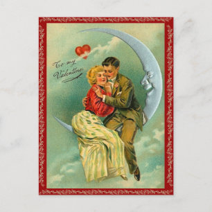 Festiva Más allá de la luna para ti postal de San Valentín
