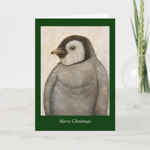 Festiva Máx. tarjeta de Navidades de pingüino emperador de